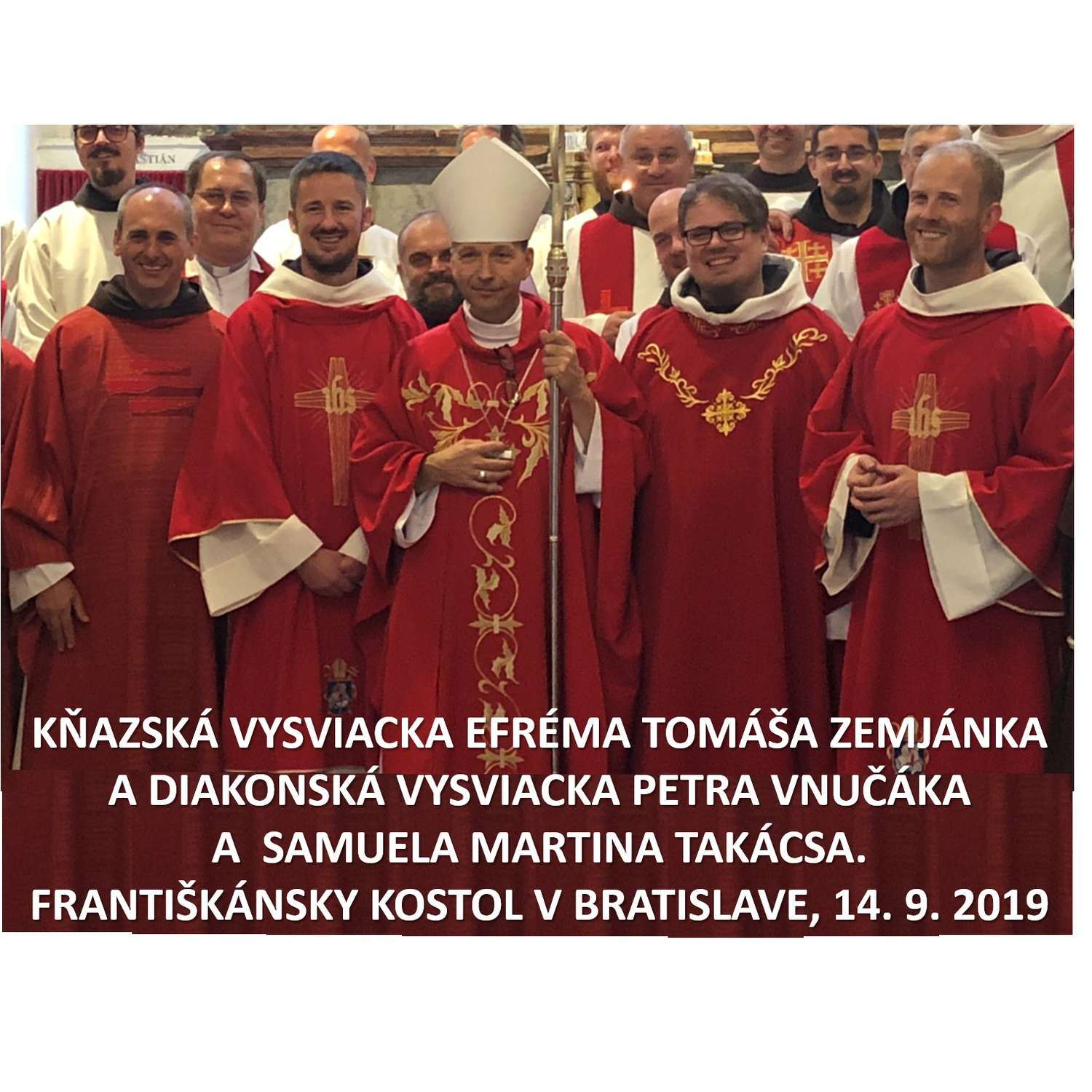 Noví kňazi a diakoni u Františkánov v Bratislave