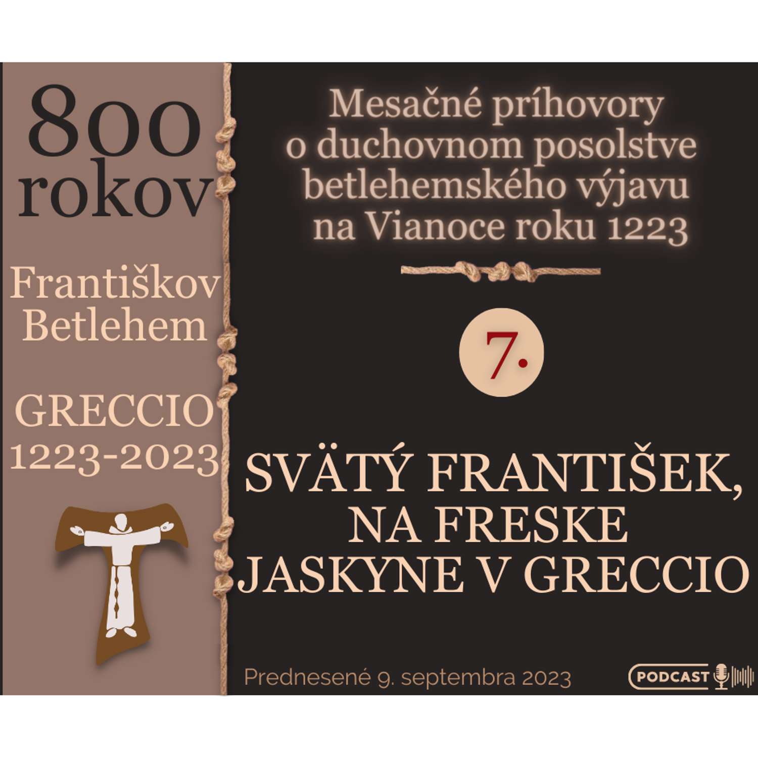 SVÄTÝ FRANTIŠEK NA FRESKE  JASKYNE V GRECCIO