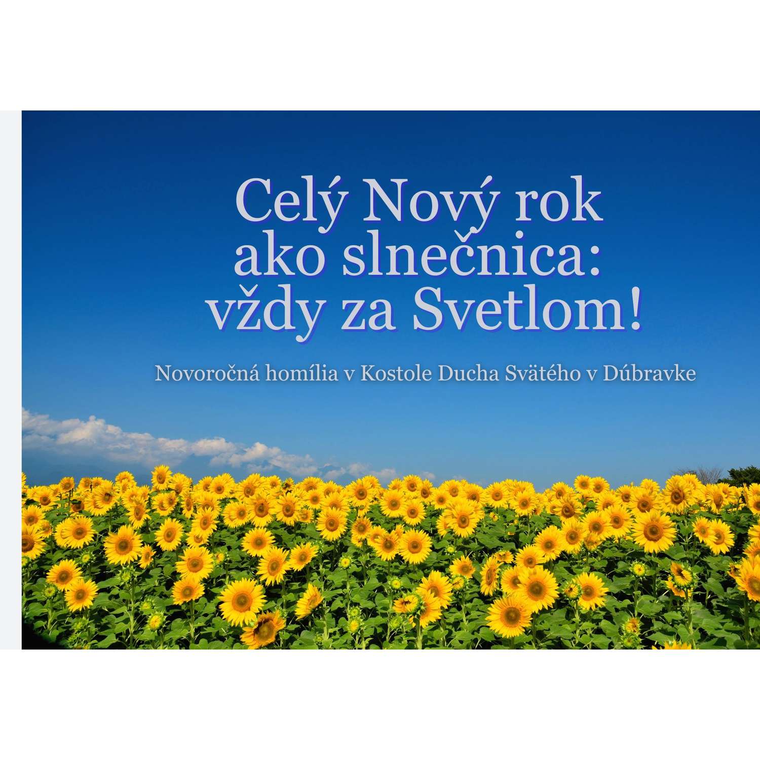 CELÝ 2026 AKO SLNEČNICA: VŽDY ZA SVETLOM CELÝ 2026 AKO SLNEČNICA: VŽDY ZA SVETLOM