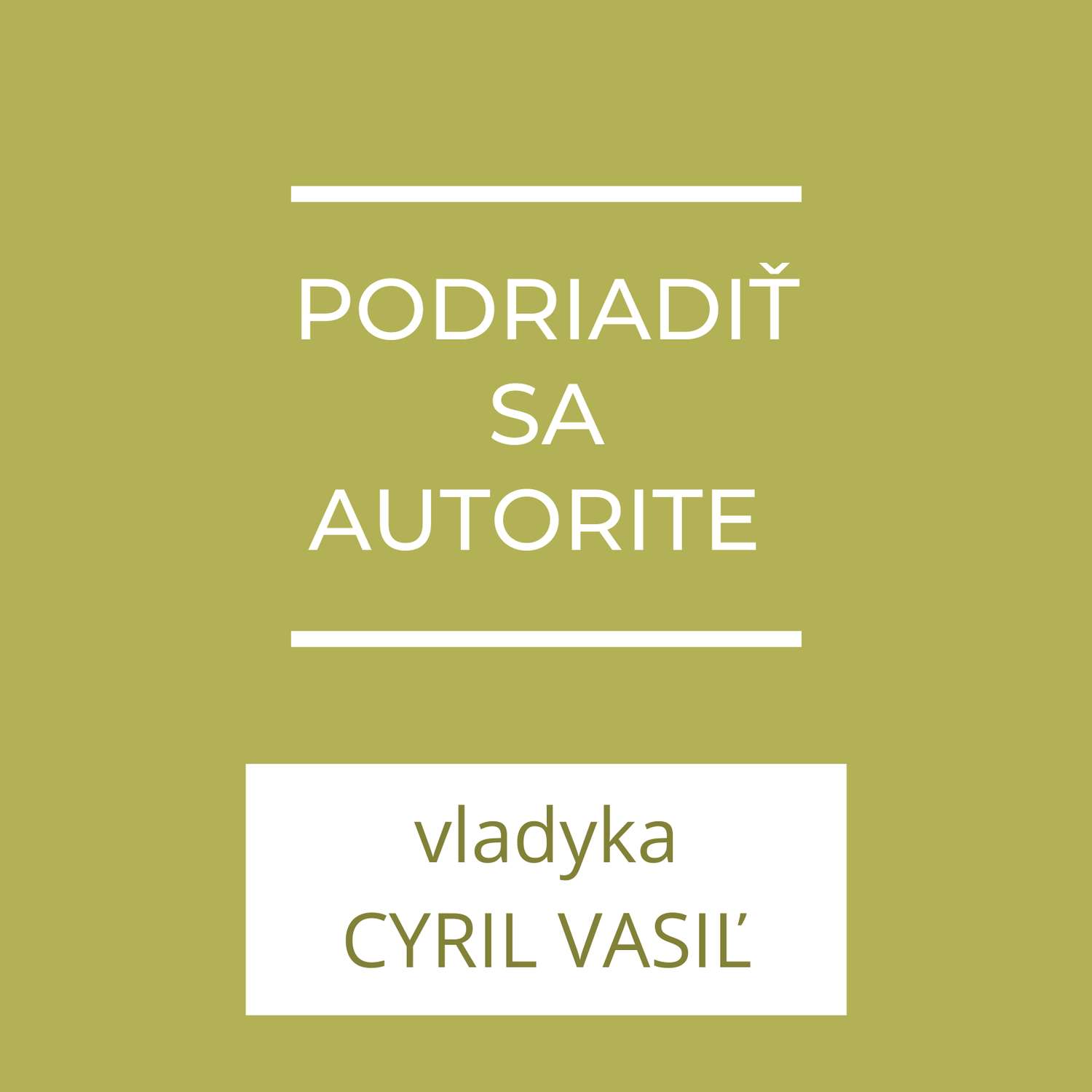 Podriadiť sa autorite | A teraz čo?